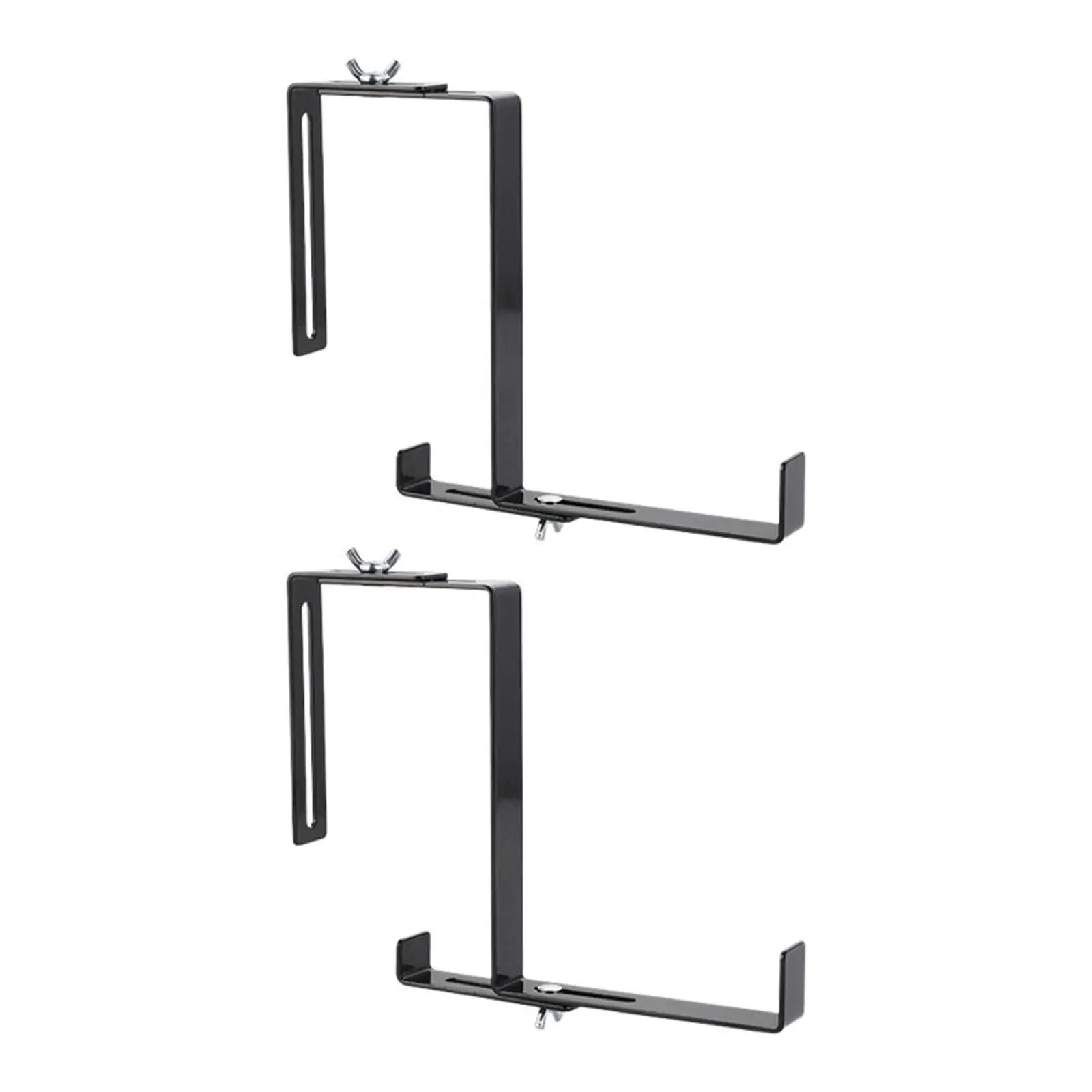 

2Pcs Railing Planters Hooks Carbon Steel Planter Stand for Deck Railing Railing Flower Holder for Fence Outdoor Railing Balcony