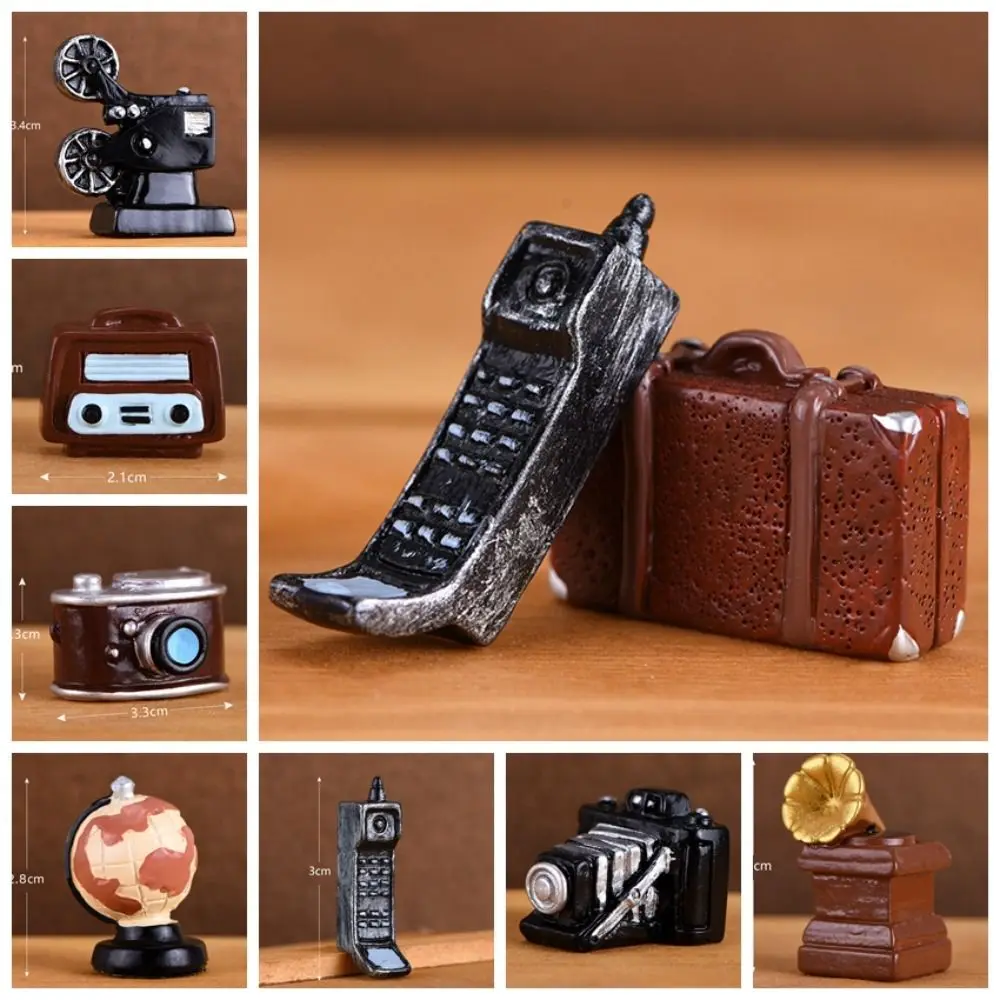 Home Decoration Retro Nostalgic Figurine Mini Retro Camera Miniatures Model Miniature Creative Dollhouse Figurine Ornaments 1 64 mini gt ford mustang shelby gt500 505 collection die casting alloy cart model ornaments gifts