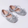 Kids Leather Shoe Spring Autumn Elegant Girls Party Shoes Fashion Sequins Bowtie Children Princess Shoes for Wedding Shallow 4