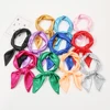 60*60cm Satin Square Scarf Women Candy Color Neckerchief Silk Feeling Stain Shiny Headband Silk Hair Wraps Bag Accessories 1