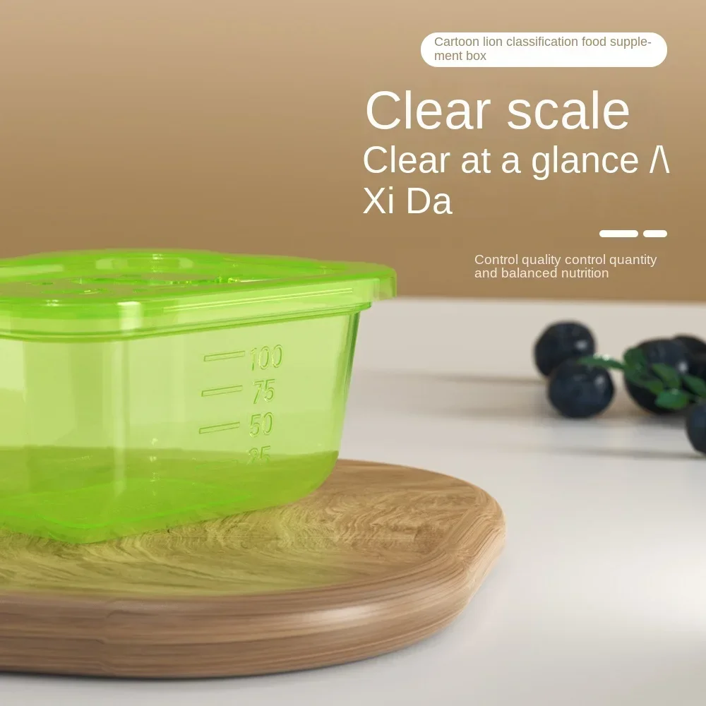 Baby Food Storage Snack Containers 4pcs baby food storage containers Baby Learning Dishes Auxiliary Bowl Portable Sealed Storage Boxs Can Microwave BPA Free