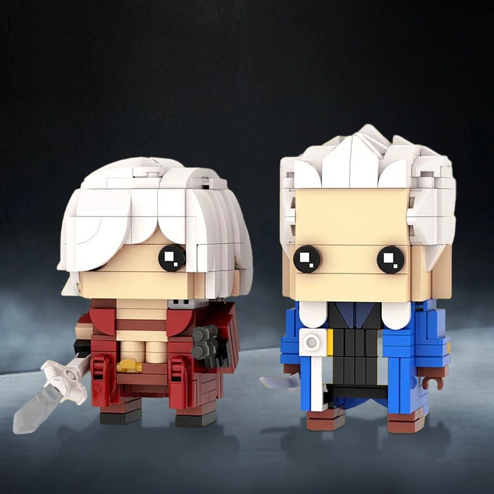 Moc Dante & Vergil Brickheadz Building Blocks Devil May Cry Bricks Set Giocattoli Educativi Per Regalo Di Natale