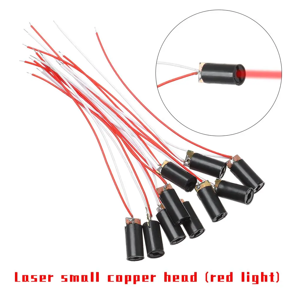 5/10Pcs Adjustable Lasers Dot Diode Module 650nm 6mm 5V Mini Copper Head Laser Diodes Practical Power Tool Accessories laser head