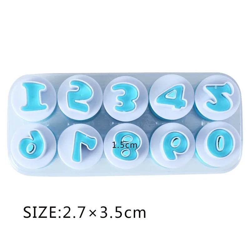 Description Picture 4 of itemBaking Pastry Mold Letter Fondant Cookie Cutter 26pcs Upper Lowercase Alphabet and 10pcs Number Cake Decoration Tools