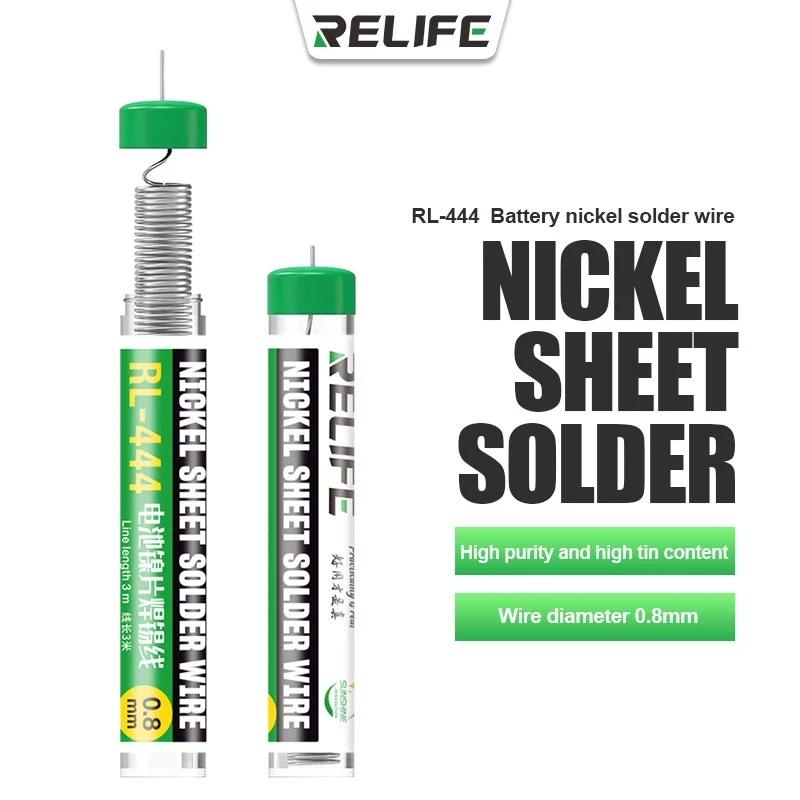 RELIFE RL-444 Cell Phone Battery Nickel Sheet Solder Wire High Purity Tin Content High Soldering Point Firmly Splash/Smoke Less flux paste for electronics