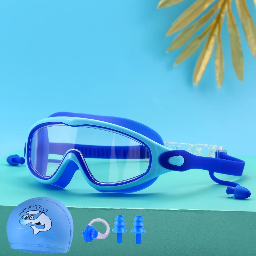 Lunettes de plongée enfants grande monture étanches anti-buée HD garçons filles pêche