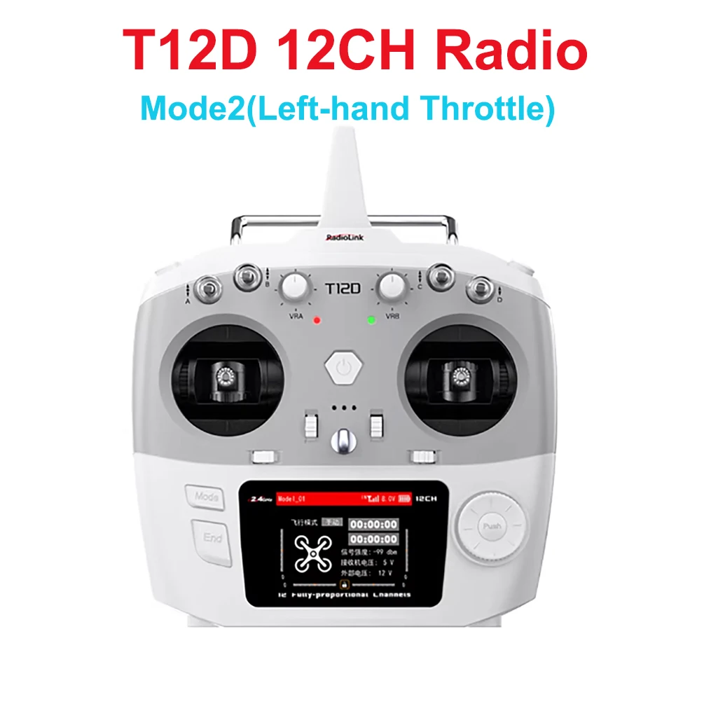 Radio RC Flysky T12D M2/M1/D avec R12F RX 3IN1