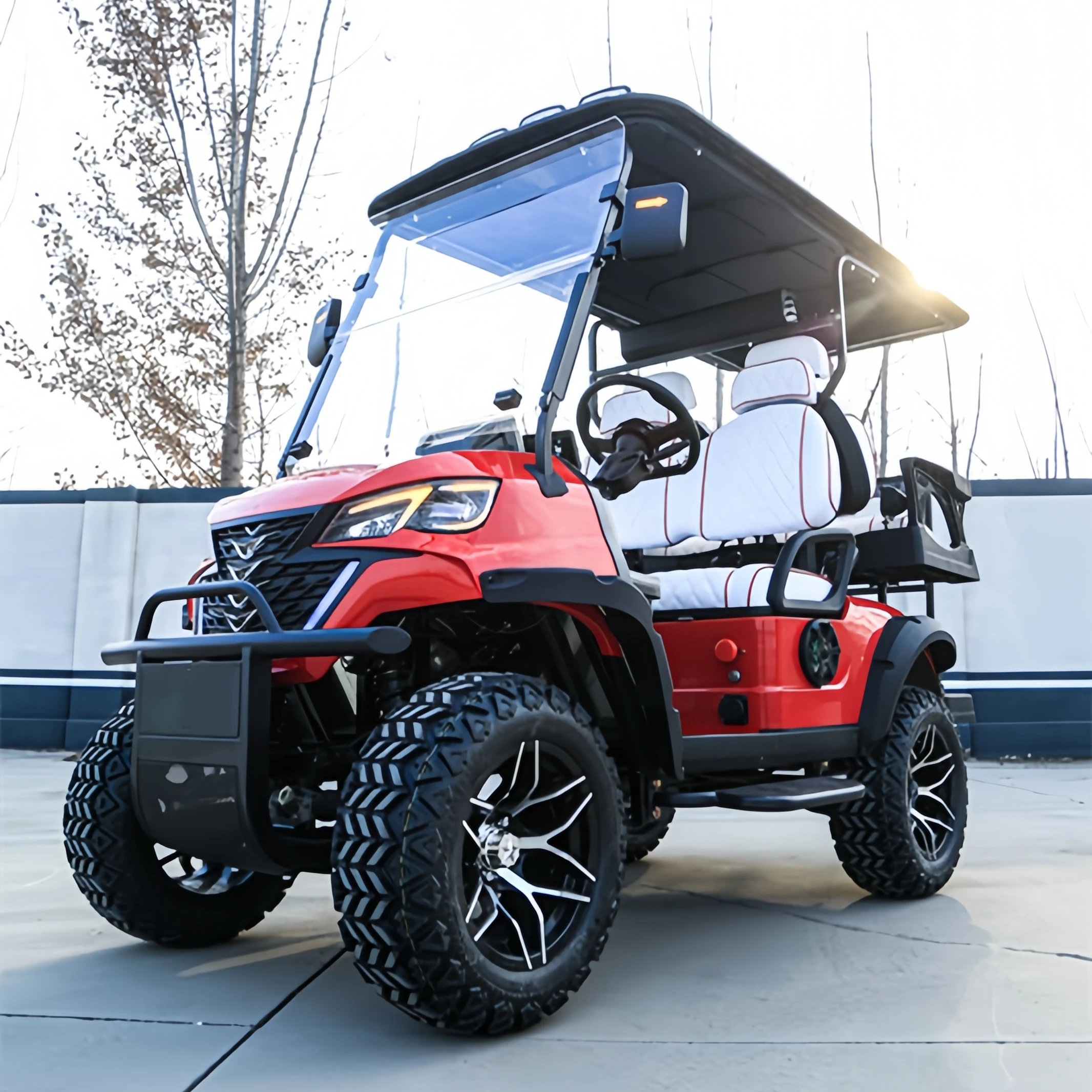Good price 6 Seat Electric Golf Cart with 6 seats and stable quality products 48V 4 wheel Rain Covered Powered Fast