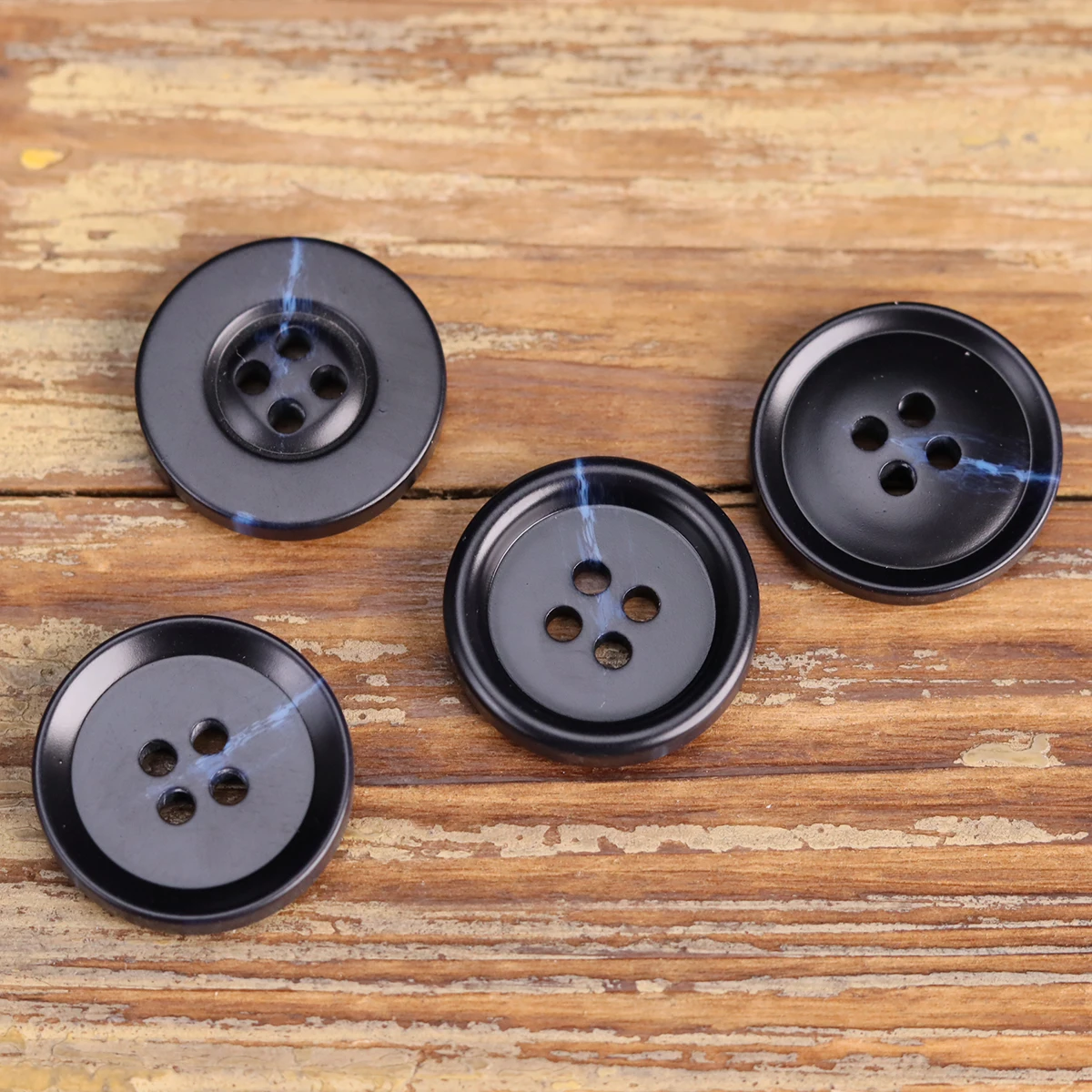 10pcs Blue Mens Classic Suit Buttons For Clothing Matte Wide Rim Round Sewing Accessories Curved Rim Womens Coat Sweater Knit 3