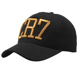 Embroidered Unisex Outdoor Baseball Cap Featuring Cristiano Ronaldo Design - Adjustable (Black)