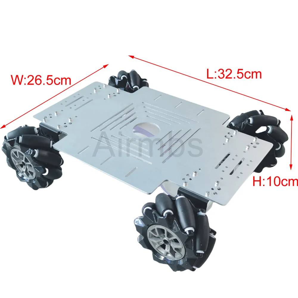 25KG 하중 4WD 메카넘 휠 로봇카 PS2 아두이노 컨트롤러 DC 12V 엔코더 모터 아두이노 ROS 로봇 암 섀시용