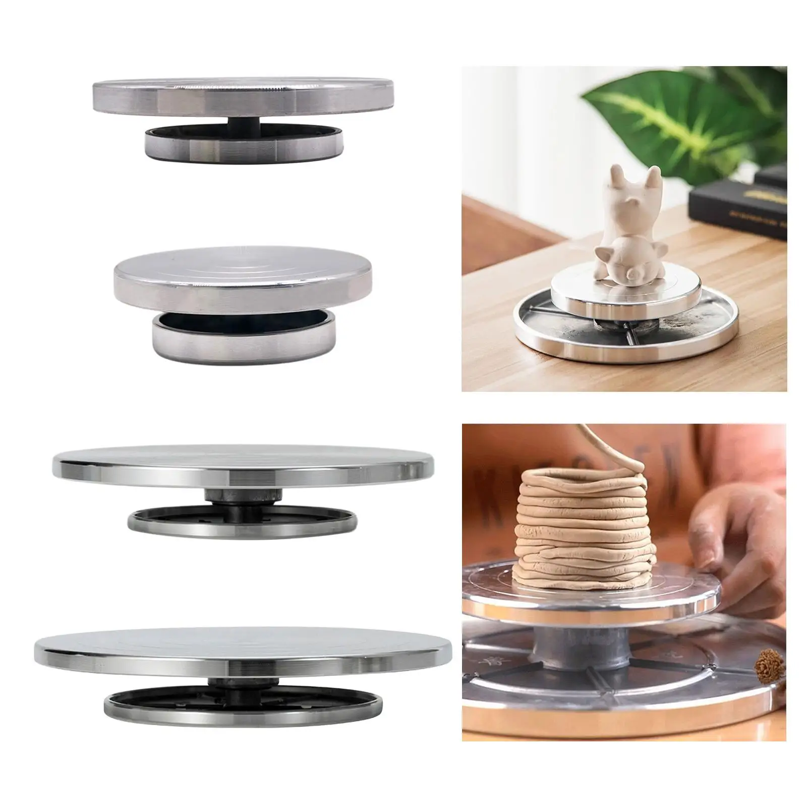Pottery Turntable Wheel for Sculpting Sculpture Banding Wheel Cake  Decorating Turntable Heavy Duty Model Revolving Cake Stand - AliExpress