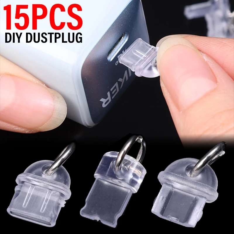 Universal Transparent Dust Plug Protector Caps