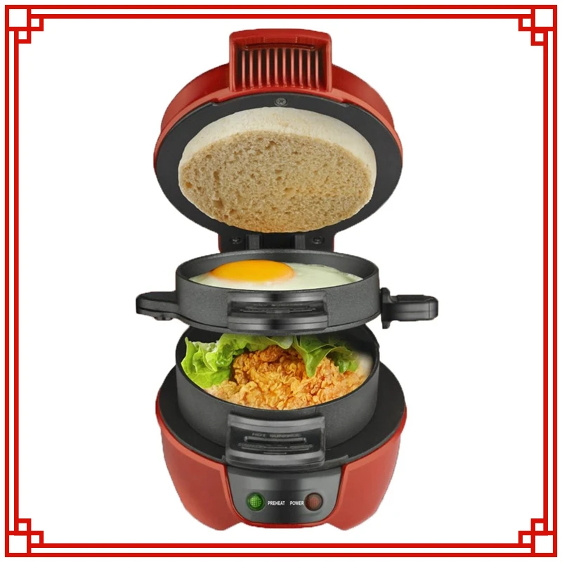 Household Breakfast Machine With Egg Cooker Ring Machine Hamburg Sandwich Maker Waffle Bread Sandwich