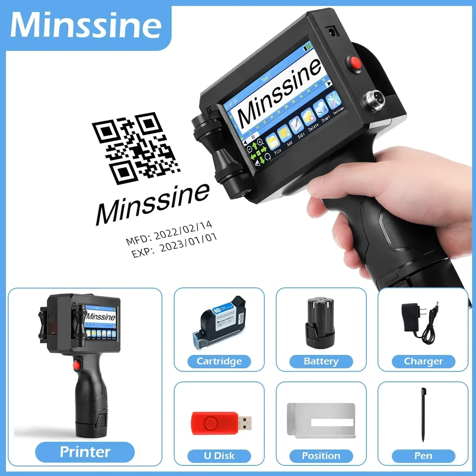Phezer Upgraded P16 Handheld Inkjet Printer For Any Surface India | Ubuy