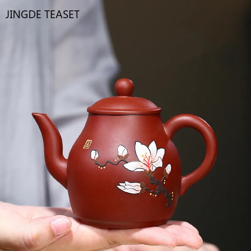 

Authentic Yixing tea pots Purple Clay Teapot Dahongpao beauty kettle Raw ore Handmade Teaware Chinese Tea Ceremony Gifts 210ml
