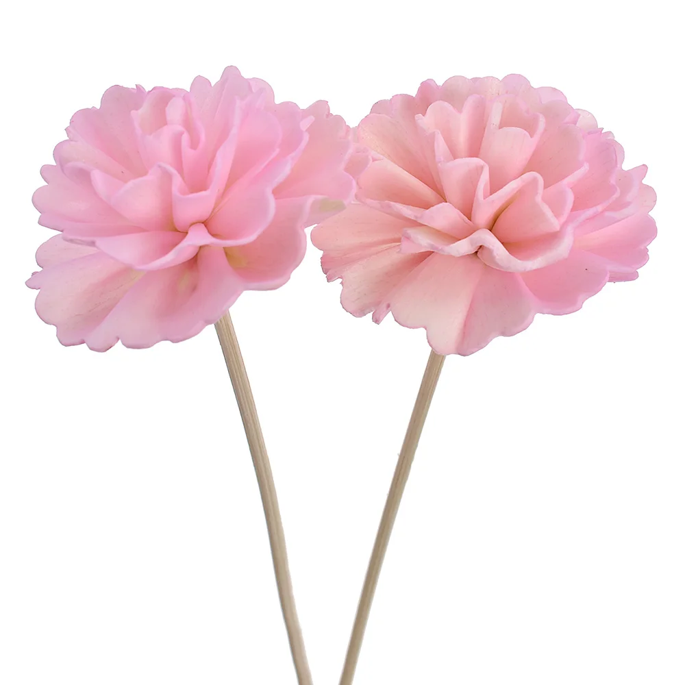 5PCS Pink Flower Rattan Sticks Fireless Fragrances Reed Diffuser Stick Diy Ornaments Home Decor