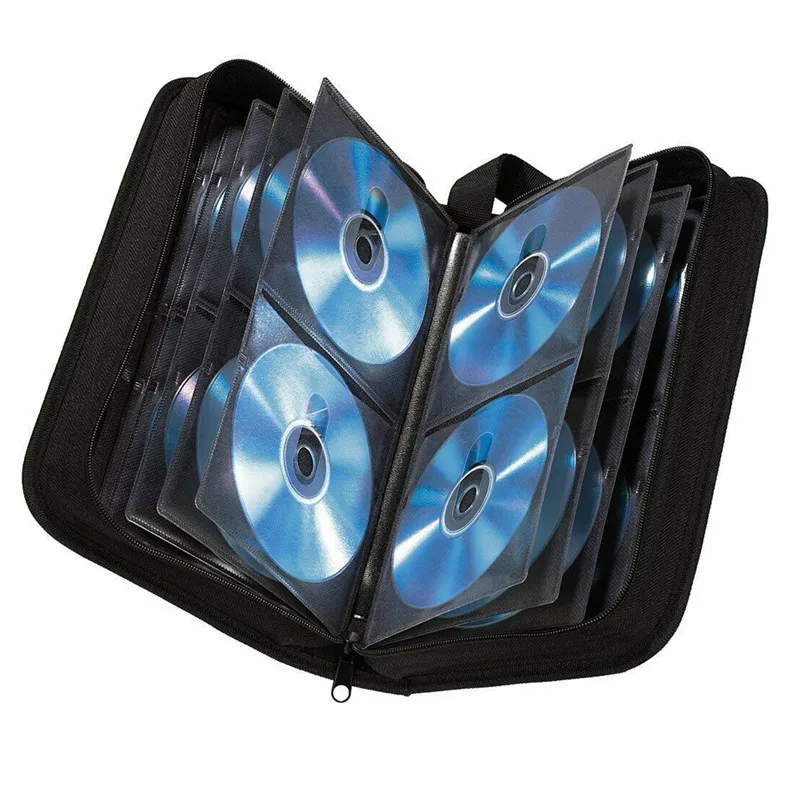 Anti Static Bags 80pcs Large Capacity CD DVD Disc Carry Case Bags Portable Holder Bag Storage Pouch Instrument Case