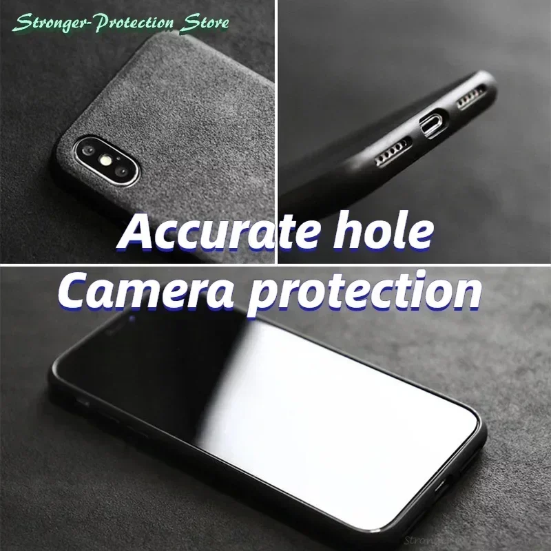 Italian Alcantara Luxury Business Phone Case - Premium Artificial Leather