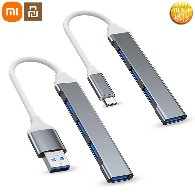 

Xiaomi Youpin USB Docking Station Splitter High Speed HUB 3.0 Type C 4 USB Port Adapter OTG For PC Windows Computer Accessories