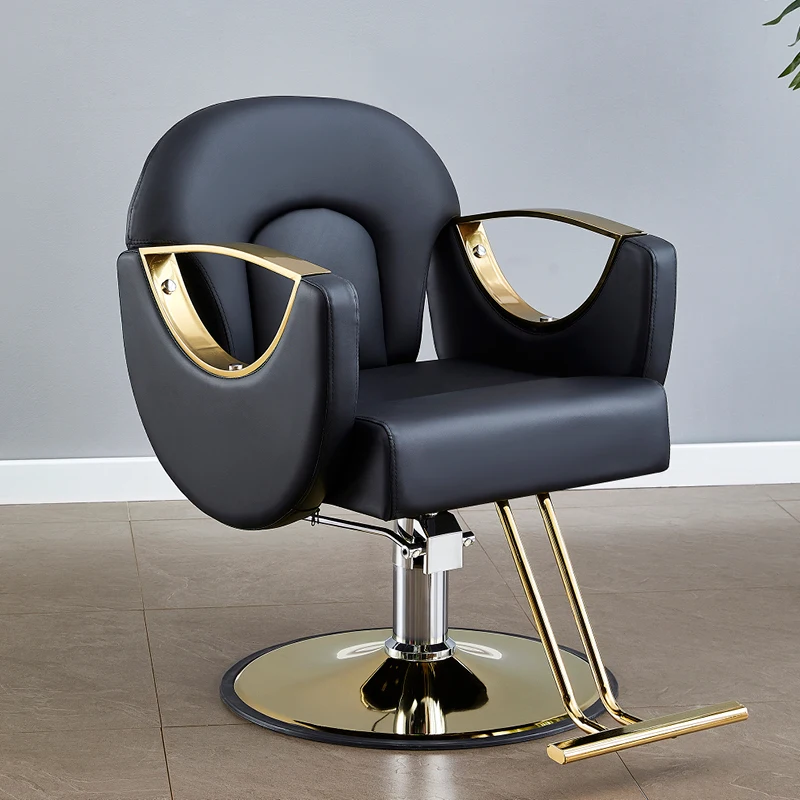 Esthetician Metal Barber Chairs Ergonomic Cosmetic Rolling Recliner Chair Manicure Stool Silla De Barberia Modern Furniture