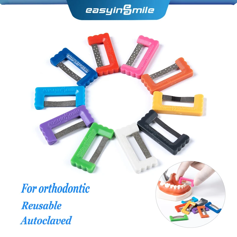 10Pcs Easyinsmile Dental Orthodontic IPR Abrasion Strips 0.1MM THK