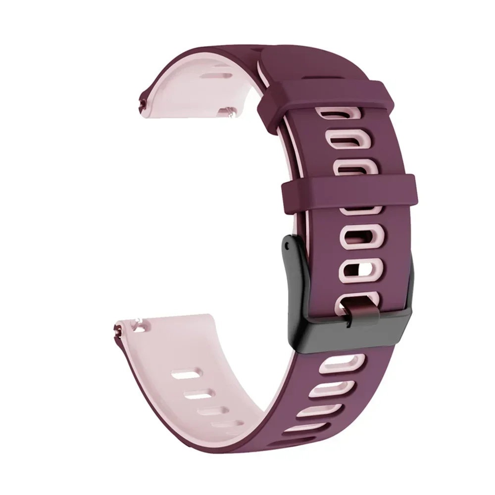Two-Tone Sport Silicone Strap - 22mm Wristband Bracelet