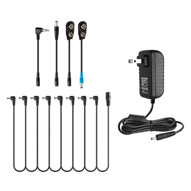 GuitarEffectsPedalPowerSupplyAdapter9VDC1A1000mAWithCable8