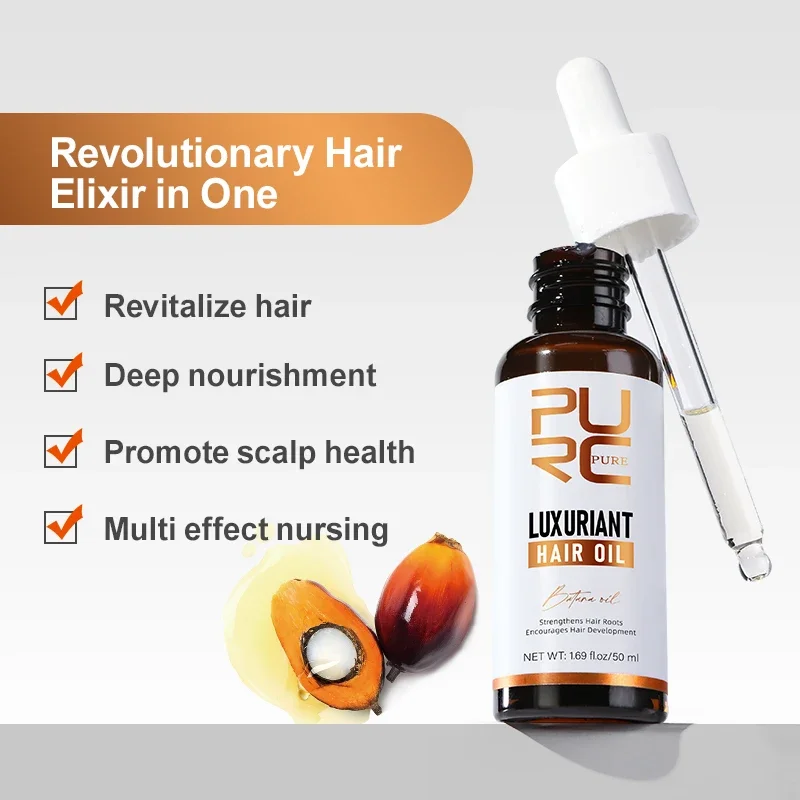 PURC Batana Hair Growth Oil Hair Loss Treatment Strengthening Roots Growth Products for Men Women Care 50ml