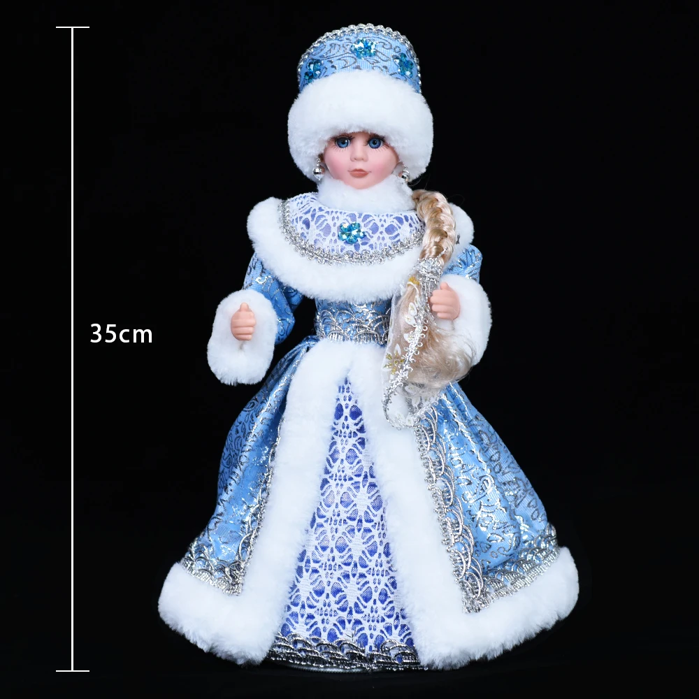 thumbnail image 1 of Caja de cubo de dulces de muñecos de Papá Noel de Navidad de 50 cm, juguete decorativo, muñeca de niña de nieve, regalo de cumpleaños, adornos de decoración navideña para niños, 1 of 5