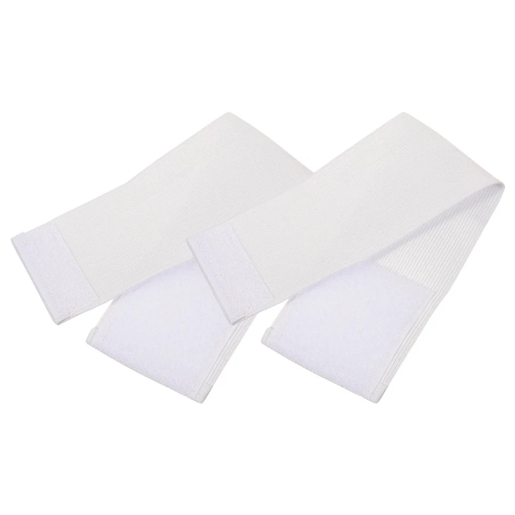 

2 Pcs White Armband Football Mourning Multi-purpose Team Sports DIY Blank Multipurpose