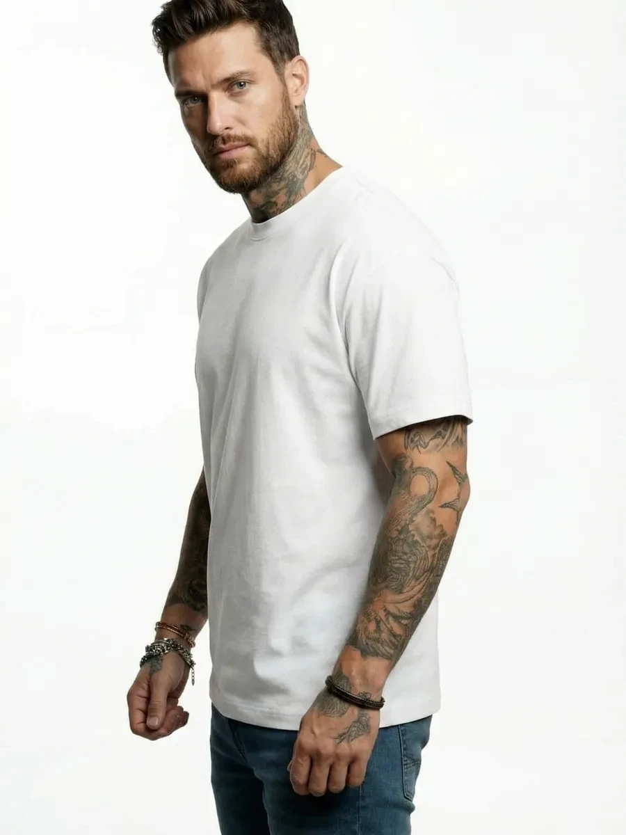 Men's T-shirt - Trendy Casual Design, Comfortable and Breathable Round Neck Short Sleeved, Suitable for Daily Summer Wear - 2
