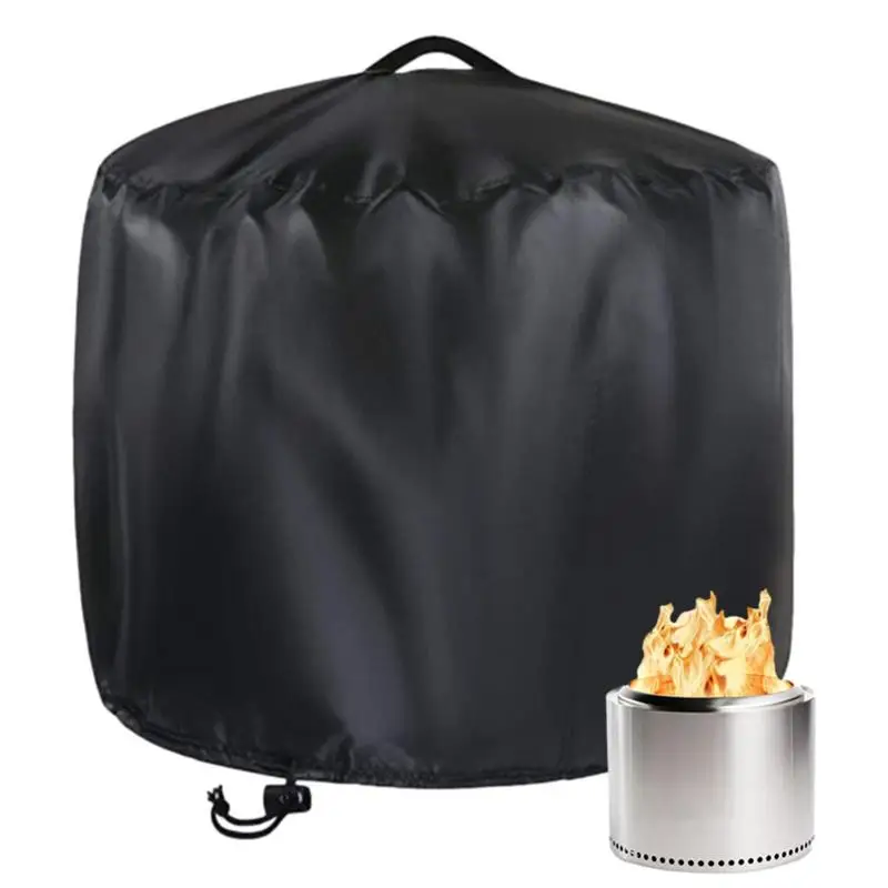 

Fire Pit Cover 420D Water-Resistant Round Fire Pit Cover Outdoor Firepit Cover Waterproof Outdoor Gass Propane Fire Pit Cover
