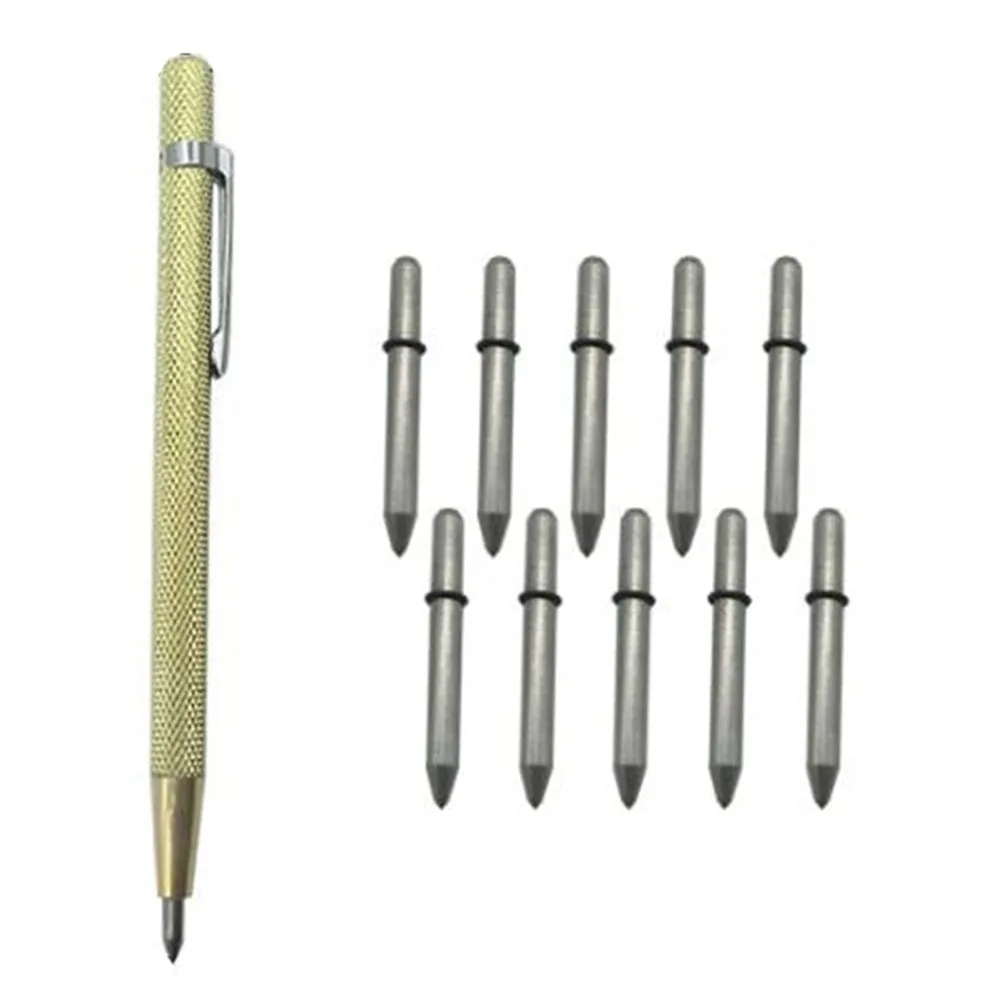 

N 11PCS===Tungsten Carbide==Tip Metal Tile==Cutting Pen ===Woodworking Scriber Engraving Pen Marking Tip For Glass Ceramic