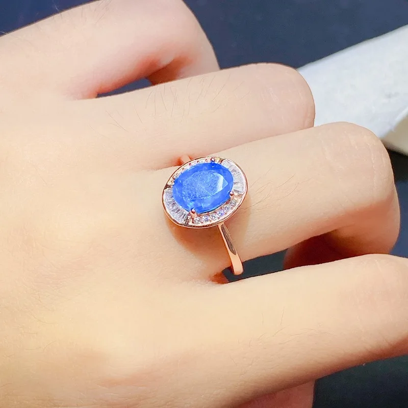 Large Grain Blue Opal Ring 925 Sterling Silver Luxury Jewelry Romantic Gift Couple Wedding Ring Rings for Women Luxury Large Grain Blue Opal Ring 925 Sterling Silver Luxury Jewelry Romantic Gift Couple Wedding Ring Rings for Women Luxury