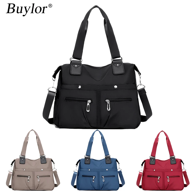 Buylor New Nylon Women's Handbags Large Capacity Tote Bags Waterproof Shoulder Crossbody Bag Casual Cloth Bag Large Feminina Bag