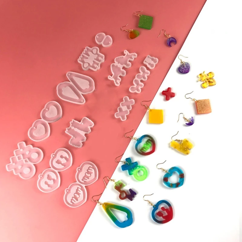 

Силиконовая форма для кулона для сережек, форма для литья из смолы, DIY эпоксидная форма для изготовления ювелирных изделий