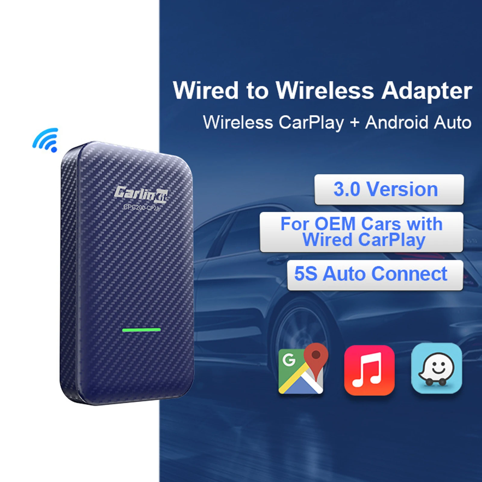 Adaptateur de jeu de voiture sans fil, Dongle USB, Mini boîte intelligente  Ai, connexion automatique filaire à sans fil, adaptateur de jeu de voiture,  Support Android - AliExpress