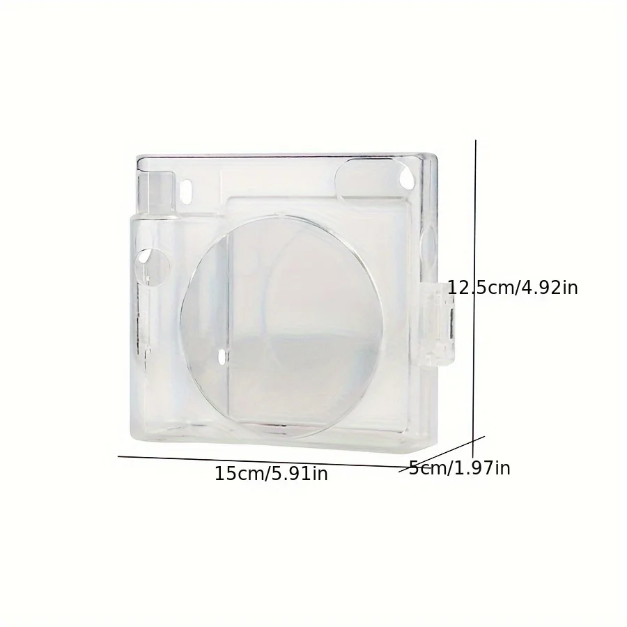 1pc Camera Case for Fujifilm Instax Square SQ1 Instant Camera Case Clear Crystal Hard Shell with Adjustable Shoulder Strap storage bags