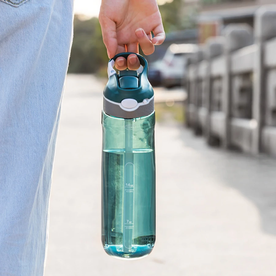 Water Bottle 750ml Tritan Material with Straw Eco-Friendly Durable Gym Fitness Outdoor Sport Shaker