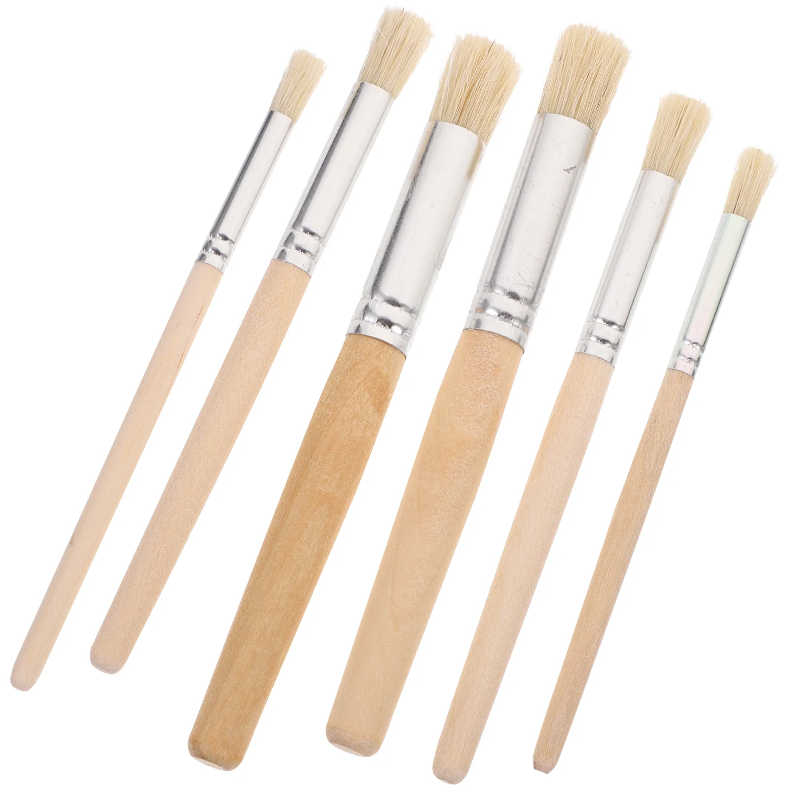 

6 Pcs/set Manicure Kit Paint Brushes Wooden Handle for Acrylic Painting Crafts Bristle