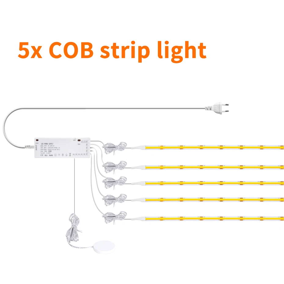 Nastro Led 10 Metri Dimmerabile Striscia LED COB 10 Metri Dimmerabile - Luci A Nastro 320 LED/M Per Camera Da Letto Cucina Striscia Led Cob 10 Metri 3200 Led Dimmerabile Telecomando - Foto 6