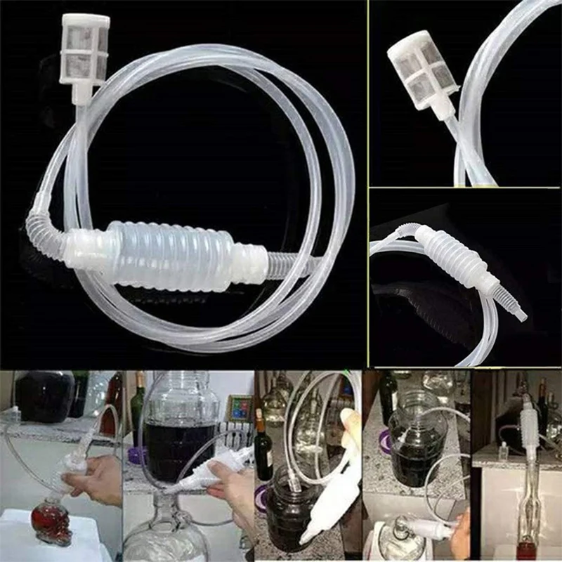 Home Brewing Siphon Hose Wine Beer Making Tool Food Grade Materials Hand Hop Knead Siphon Filter