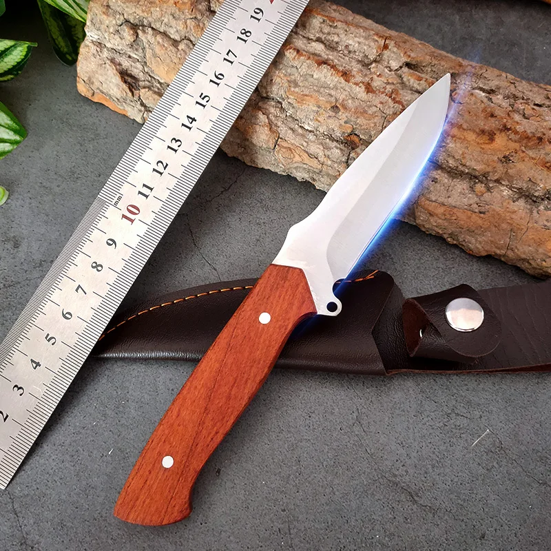 

Kitchen Knives Forged Blade Stainless Steel Knife Wooden Handle Butcher Boning Knife Cleaver Meat Chopping Vegetables Chef Knife