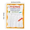 28Pages Adding and Subtracting Fractions with Three Terms- Math Workbook Practice Learning materials for Student Primary School 6