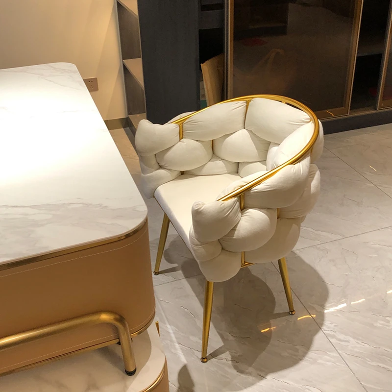 Sillón nórdico de terciopelo para sala de estar, sillón de diseño de lujo, silla de café relajante, silla de maquillaje INS pan, muebles modernos para balcón