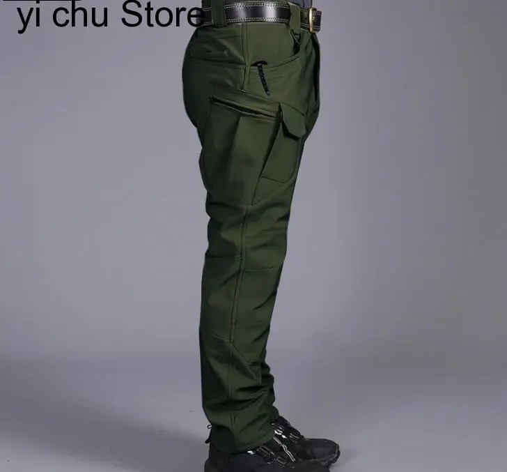 

New Autumn Tactical Pants Men's Winter Fleece Combat Pants Men Brushed Trousers Bottoms Mens Spring Trends Plus Size XXXXL