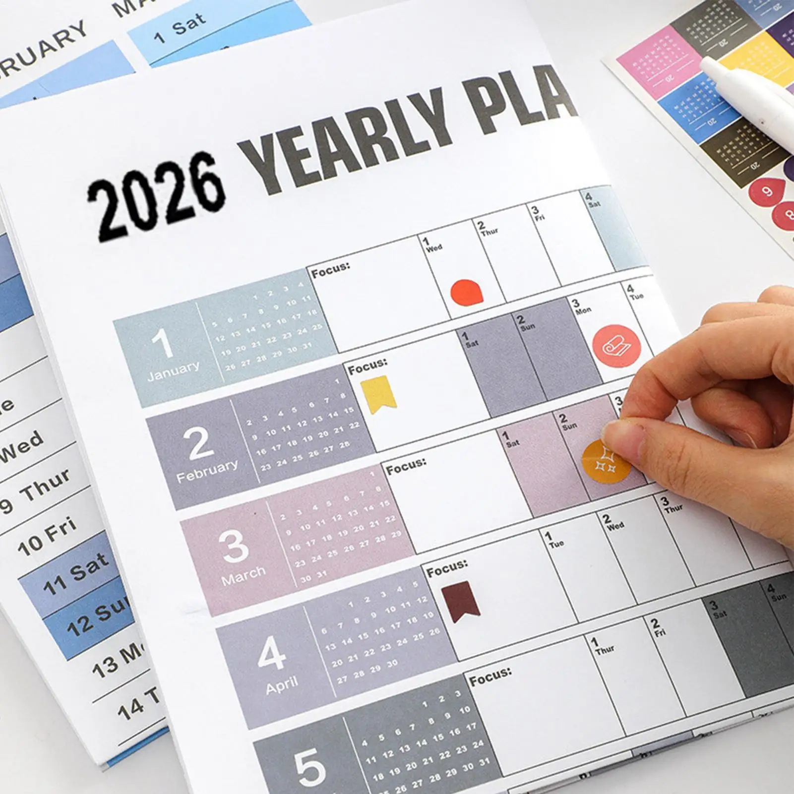 Wall Hanging Annual Planner & Calendar – Creative To-Do List & Schedule Organizer