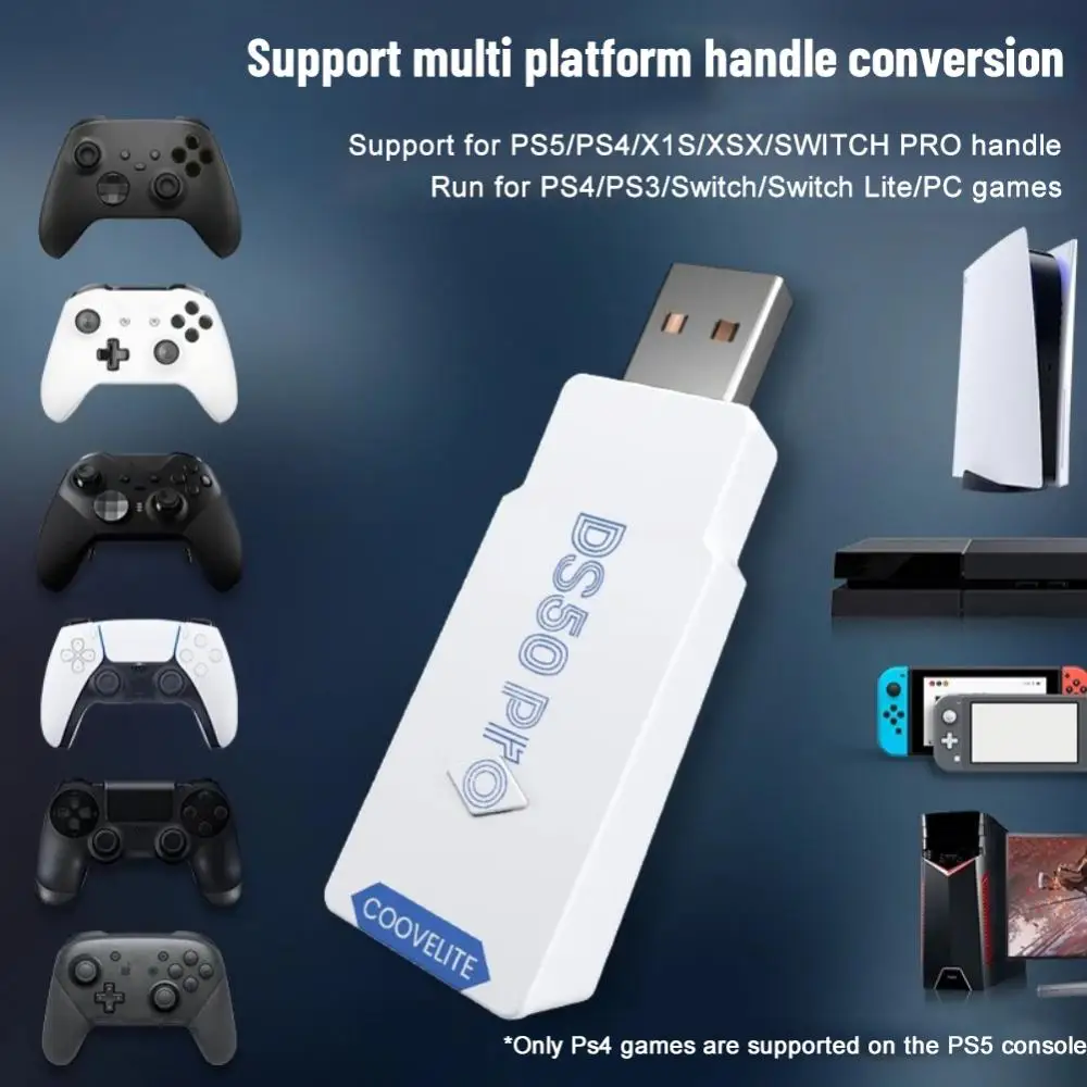 

Coovelite DS50 Gamepad Converter Controller Receiver Adapter Compatible For Ps5/ /x1s/xsx/Switch