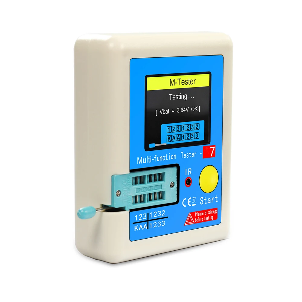 LCR-T7 Multi-function Transistor Tester Multimeter for Diode Triode MOS/PNP/NPN Capacitor Resistor Transistor Battery Measure transistor tester